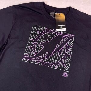 *NBA Miami‎ Dolphins Graphic T Shirt Men's Medium Black Short Sleeve Cotton NWT